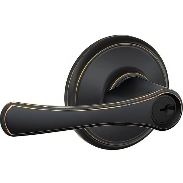 Schlage F51AVLA716 F51A-VLA Avila Keyed Entry Door Lever Aged Bronze