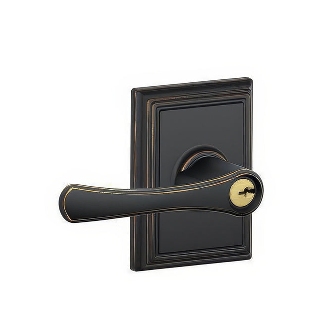 Schlage F51AVLA716ADD F51A-VLA-ADD Avila Keyed Entry Door Lever Aged Bronze