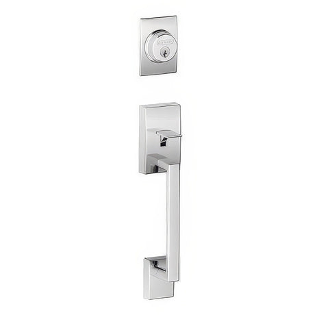 Schlage F58CEN625 polished chrome single cylinder handleset