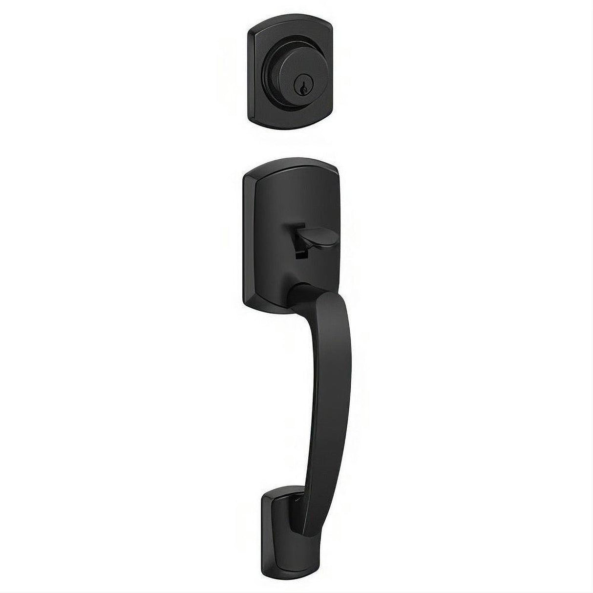 Schlage F58GRW622 F58GRW Greenwich Single Cylinder Handleset Only Matte Black