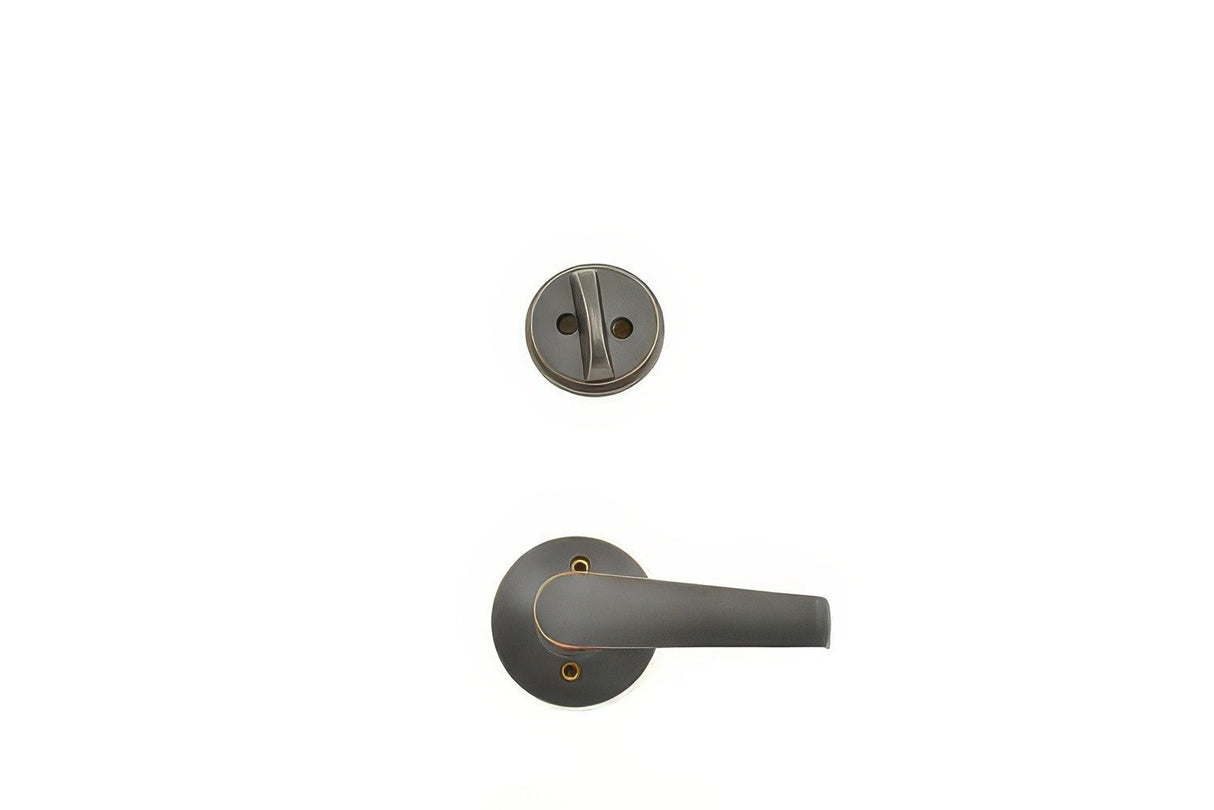 Schlage F59ELA716 aged bronze single cylinder trim pack