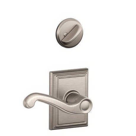 Schlage F59FLA619ADDRH satin nickel dummy interior pack