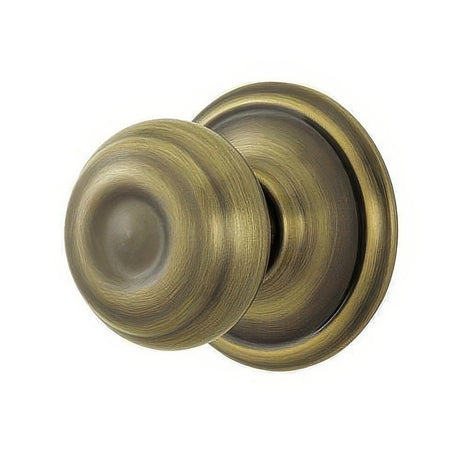 Schlage F59GEO609 antique brass single cylinder trim pack
