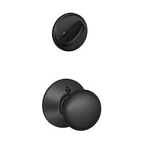 Schlage F59PLY622 matte black single cylinder trim pack
