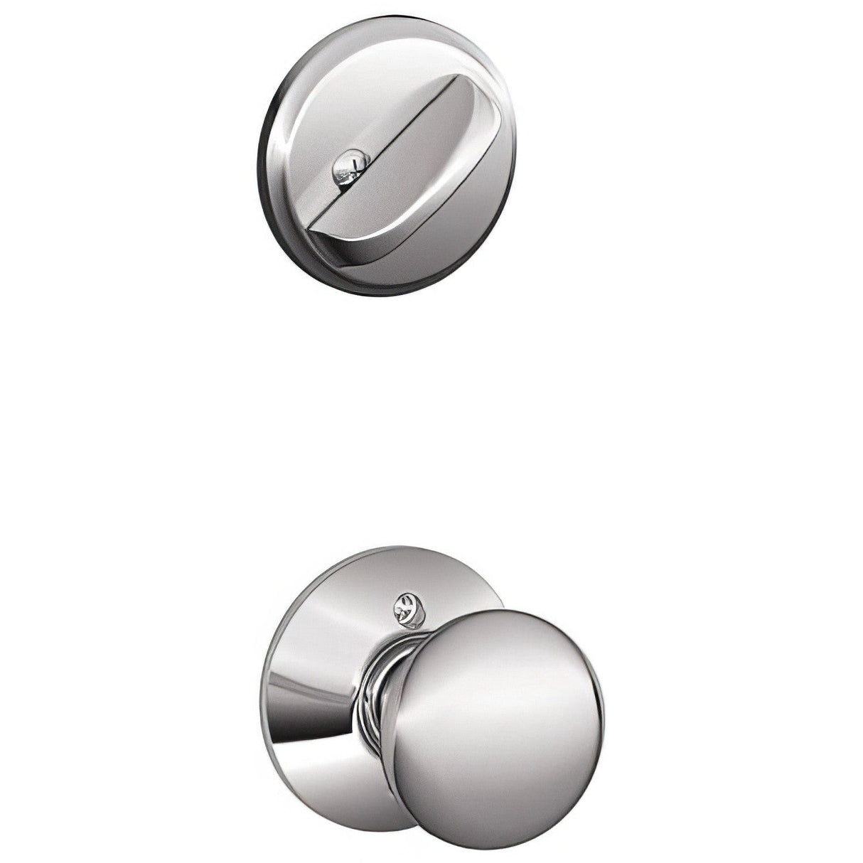 Schlage F59PLY625 polished chrome single cylinder trim pack