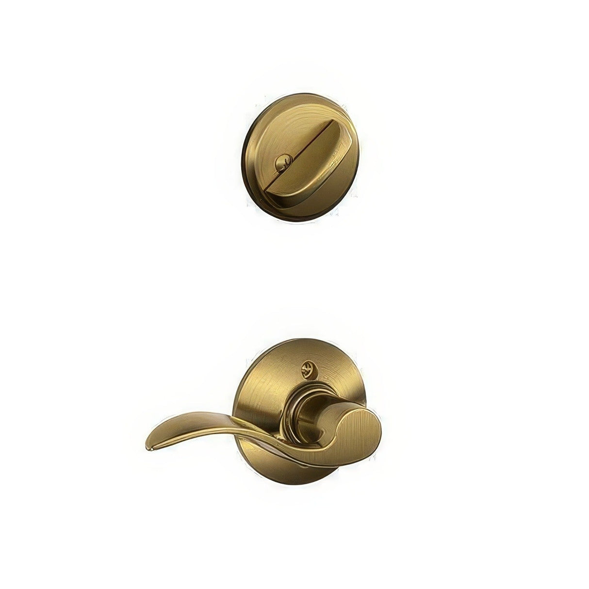 Schlage F59ACC609RH F59-ACC-RH F-Series Accent Right Hand Single Cylinder Interior Pack Antique Brass