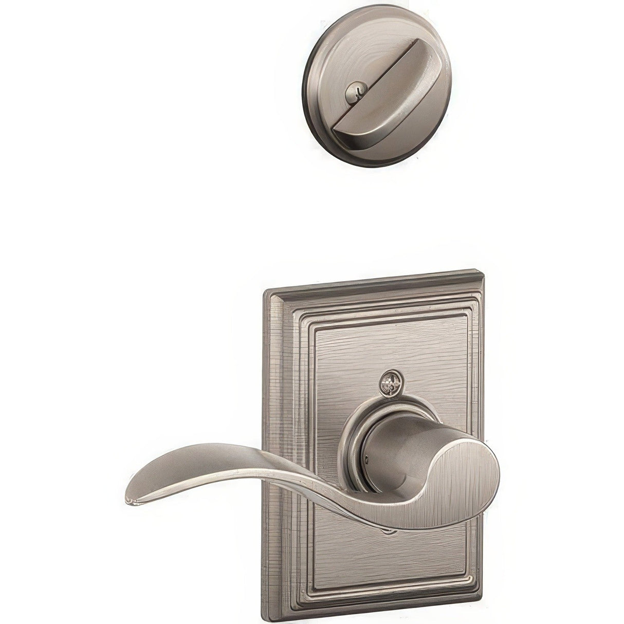 Schlage F59ACC619ADDRH F59-ACC-ADD-RH F-Series Accent Right Hand Interior Pack Lever Satin Nickel