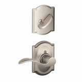 Schlage F59ACC619CAMRH F59-ACC-CAM-RH F-Series Accent Right Hand Dummy Interior Pack Satin Nickel