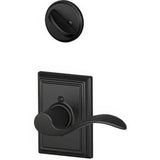 Schlage F59ACC622ADDLH F59-ACC-ADD-LH F-Series Accent Left Hand Single Cylinder Interior Trim Pack Matte Black
