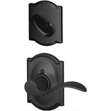 Schlage F59ACC622CAMLH F59-ACC-CAM-LH F-Series Accent Lever Single Cylinder Left Hand Interior Trim Pack Matte Black