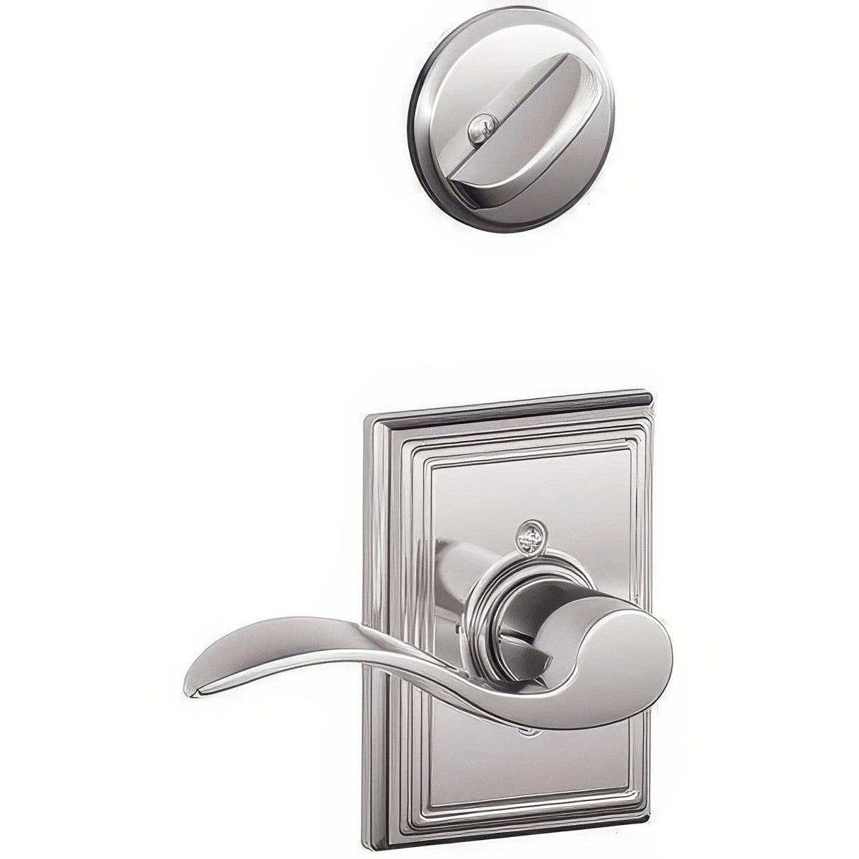 Schlage F59ACC625ADDRH F59-ACC-ADD-RH F-Series Accent Right Hand Interior Pack Lever Bright Chrome