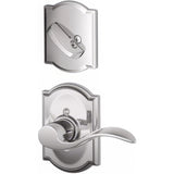 Schlage F59ACC625CAMLH F59-ACC-CAM-LH F-Series Accent Lever Single Cylinder Left Hand Interior Trim Pack Bright Chrome