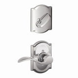 Schlage F59ACC625CAMRH F59-ACC-CAM-RH F-Series Accent Right Hand Dummy Interior Pack Bright Chrome