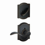 Schlage F59ACC716CAMRH F59-ACC-CAM-RH F-Series Accent Right Hand Dummy Interior Pack Aged Bronze