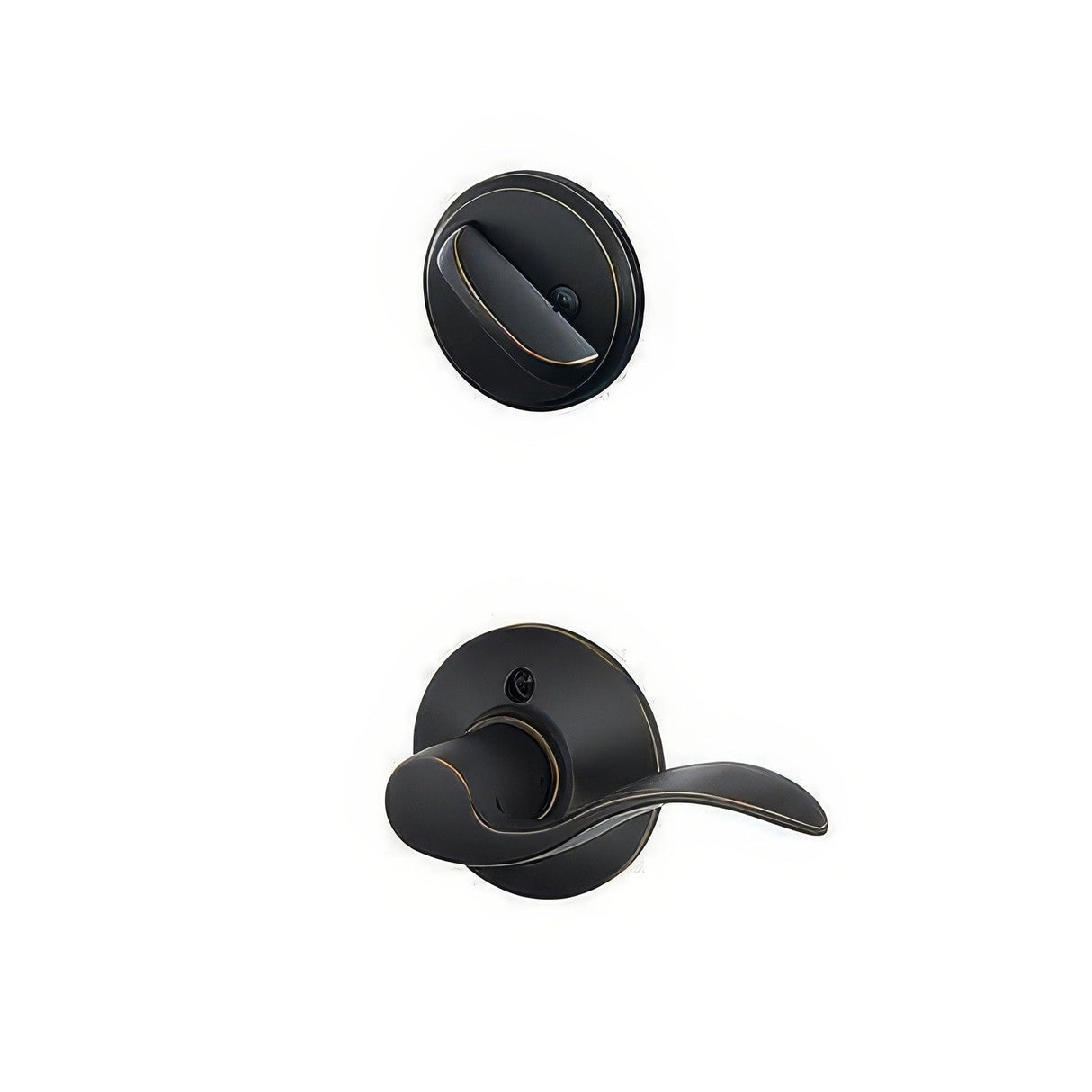 Schlage F59ACC716LH F59-ACC-LH F-Series Accent Left Hand Single Cylinder Interior Pack Aged Bronze