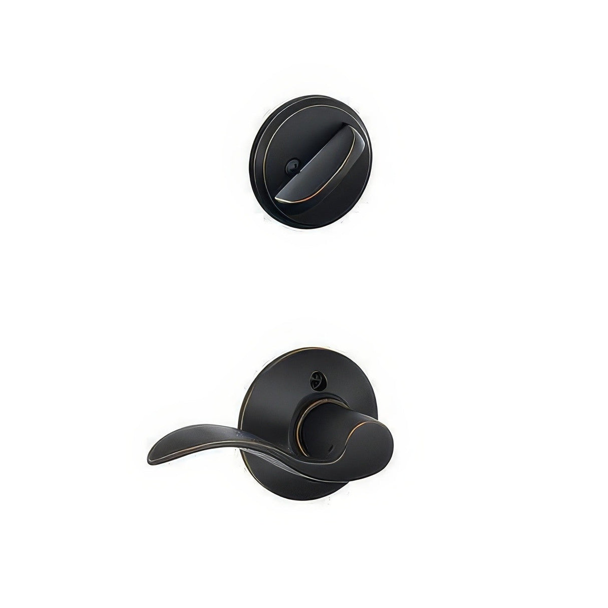 Schlage F59ACC716RH F59-ACC-RH F-Series Accent Right Hand Single Cylinder Interior Pack Aged Bronze