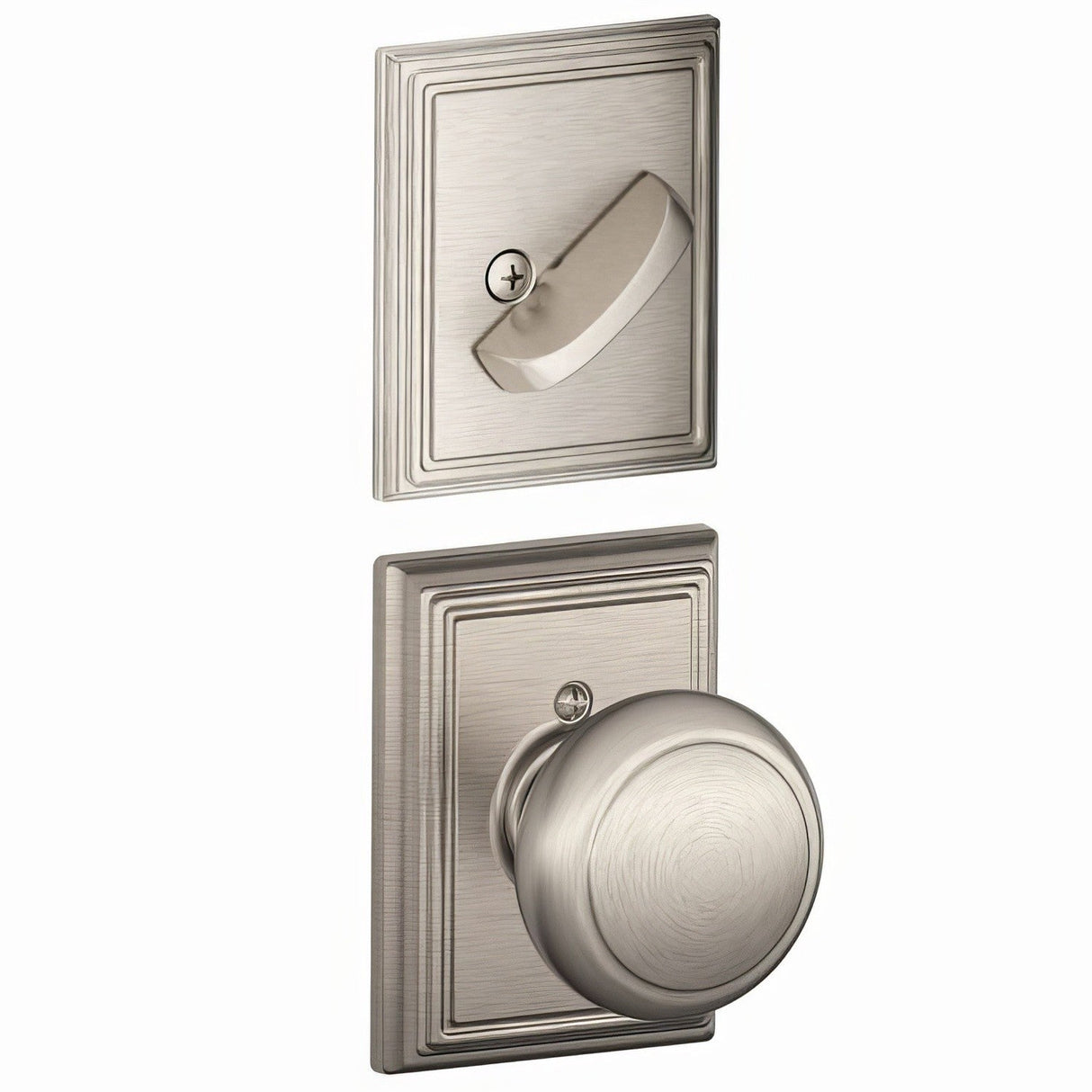 Schlage F59AND619ADD F59-AND-ADD F-Series Andover Interior Pack Knob Satin Nickel