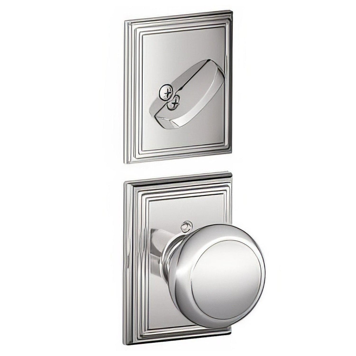 Schlage F59AND625ADD F59-AND-ADD F-Series Andover Interior Pack Knob Bright Chrome