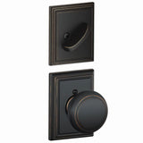Schlage F59AND716ADD F59-AND-ADD F-Series Andover Interior Pack Knob Aged Bronze