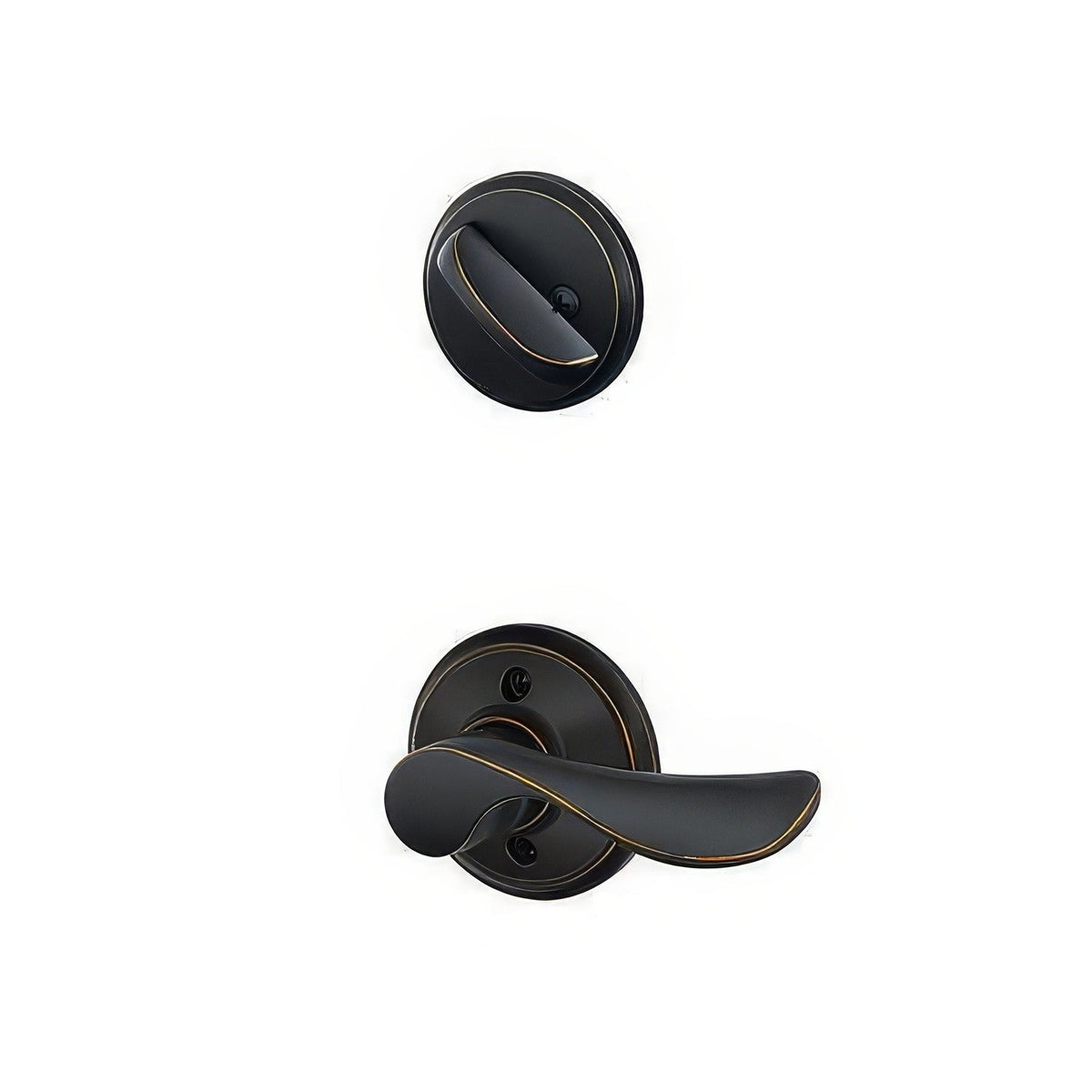 Schlage F59CHP716LH F59-CHP-LH F-Series Left Hand Champagne Interior Pack for Exterior Handlesets Aged Bronze