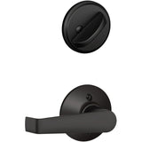 Schlage F59ELA622 F59-ELA Elan Single Cylinder Interior Pack Matte Black