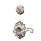 Schlage F59FLA619BRKLH F59-FLA-BRK-LH Flair Left Hand Interior Pack Lever Satin Nickel
