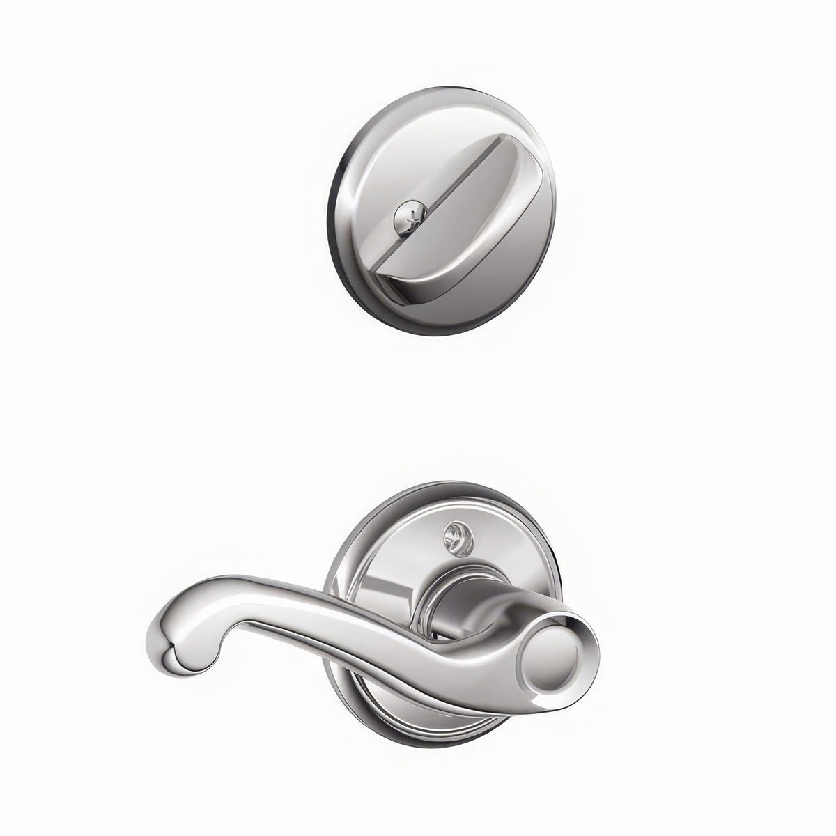Schlage F59FLA625LH F59-FLA-LH Flair Left Hand Single Cylinder Interior Pack Polished Chrome