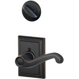 Schlage F59FLA716ADDLH F59-FLA-ADD-LH Flair Left Hand Interior Pack Lever Aged Bronze