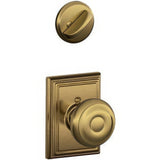 Schlage F59GEO609ADD F59-GEO-ADD Georgian Interior Pack Knob Antique Brass