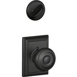 Schlage F59GEO622ADD F59-GEO-ADD Georgian Interior Pack Knob Matte Black