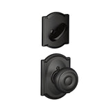 Schlage F59GEO622CAM F59-GEO-CAM F-Series Georgian Single Cylinder Interior Pack Handleset Matte Black