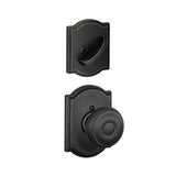 Schlage F59GEO716CAM F59-GEO-CAM F-Series Georgian Single Cylinder Interior Pack Handleset Aged Bronze