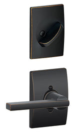 Schlage F59LAT716CEN F59-LAT-CEN F-Series Latitude Interior Pack Lever Aged Bronze