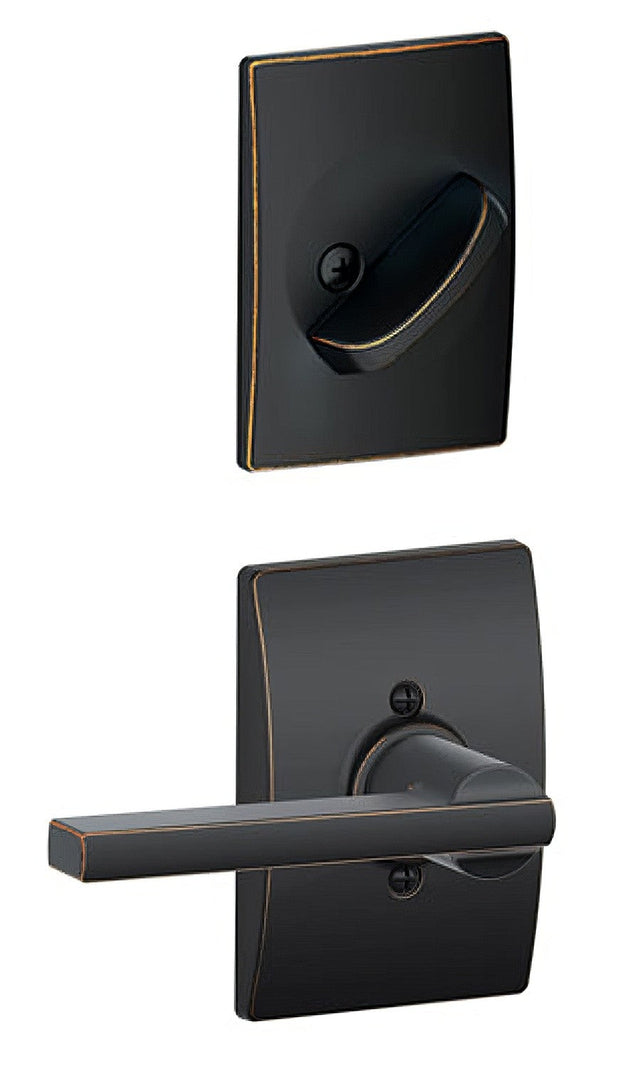 Schlage F59LAT716CEN F59-LAT-CEN F-Series Latitude Interior Pack Lever Aged Bronze