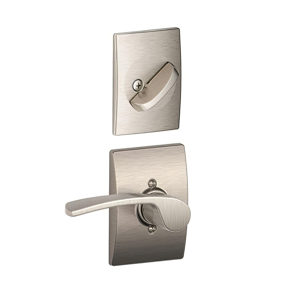 Schlage F59MER619CENRH F59-MER-CEN-RH F-Series Merano Right Hand Interior Pack Lever Satin Nickel