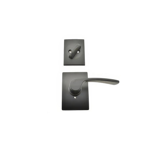 Schlage F59MER622CENLH F59-MER-CEN-LH F-Series Merano Left Hand Interior Pack Lever Matte Black