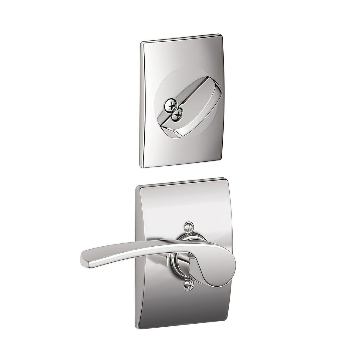 Schlage F59MER625CENRH F59-MER-CEN-RH F-Series Merano Right Hand Interior Pack Lever Bright Chrome