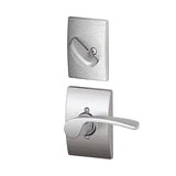 Schlage F59MER626CENLH F59-MER-CEN-LH F-Series Merano Left Hand Interior Pack Lever Satin Chrome