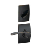 Schlage F59MER716CENRH F59-MER-CEN-RH F-Series Merano Right Hand Interior Pack Lever Aged Bronze