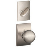 Schlage F59ORB619CEN F59-ORB-CEN F-Series Orbit Interior Pack Knob Satin Nickel