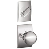 Schlage F59ORB625CEN F59-ORB-CEN F-Series Orbit Interior Pack Knob Bright Chrome