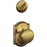 Schlage F59PLY609CAM F59-PLY-CAM F-Series Plymouth Interior Pack Knob Antique Brass