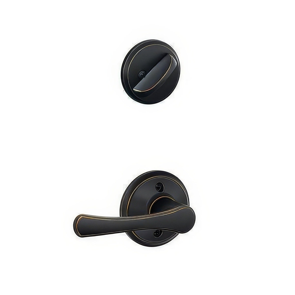 Schlage F59VLA716 F59-VLA Avila Lever Single Cylinder Handleset Interior Trim Pack Aged Bronze