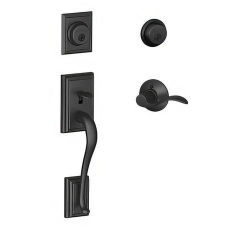 Schlage F62ADD622ACCLH F62-ADD-ACC-LH F-Series Addison Left Hand Single Cylinder Handleset Matte Black