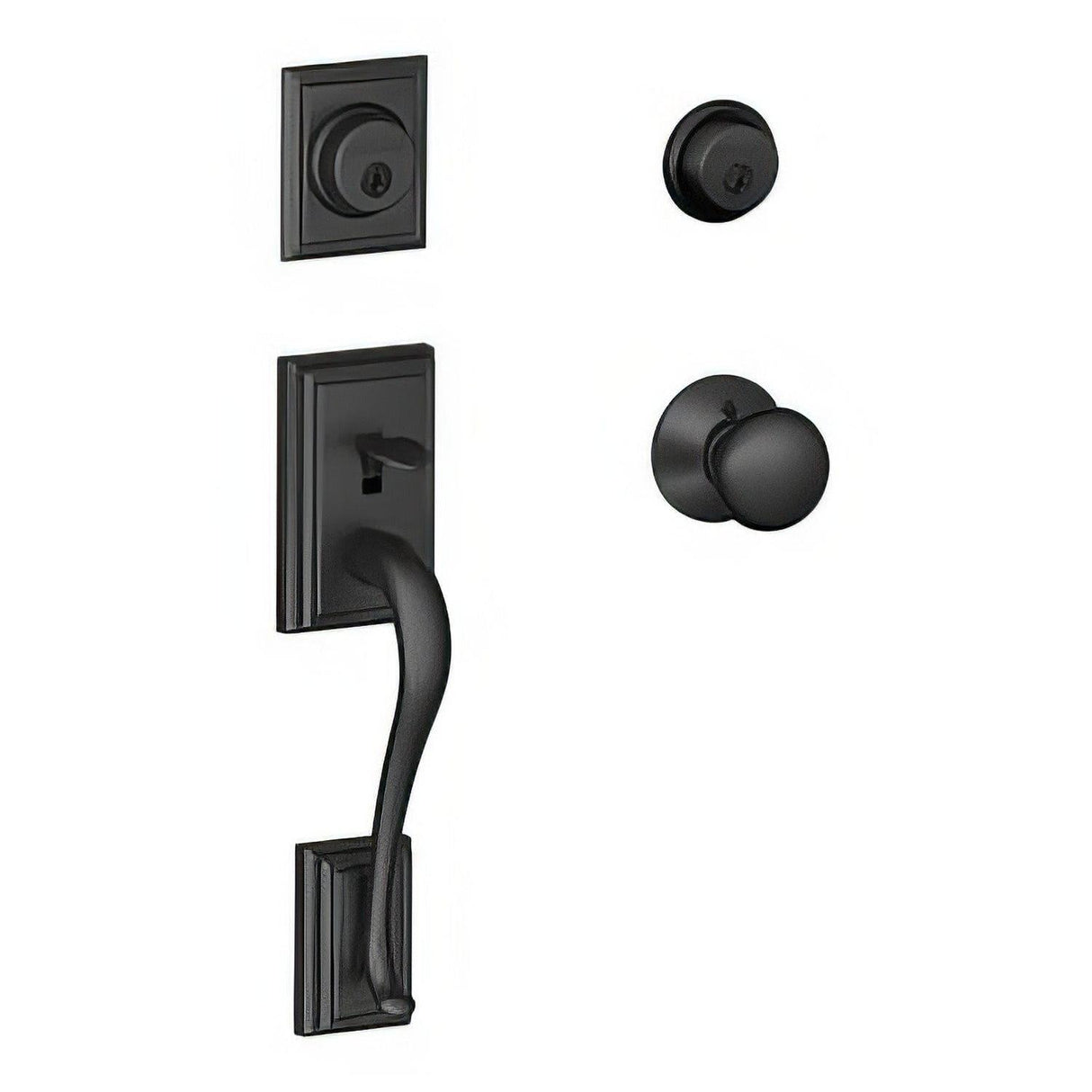 Schlage F62ADD622PLY F62-ADD-PLY F-Series Addison Double Cylinder Handleset Matte Black