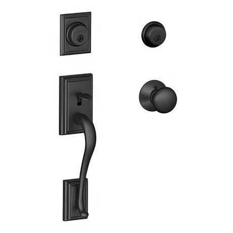 Schlage F62ADD622PLY F62-ADD-PLY F-Series Addison Double Cylinder Handleset Matte Black