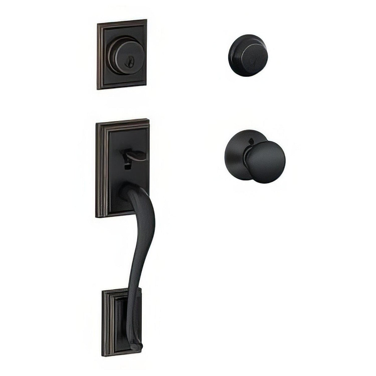 Schlage F62ADD716PLY F62-ADD-PLY F-Series Addison Double Cylinder Handleset Aged Bronze
