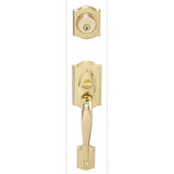 Schlage F62CAM605SIE F62-CAM-SIE F-Series Camelot Double Cylinder Handleset Polished Brass