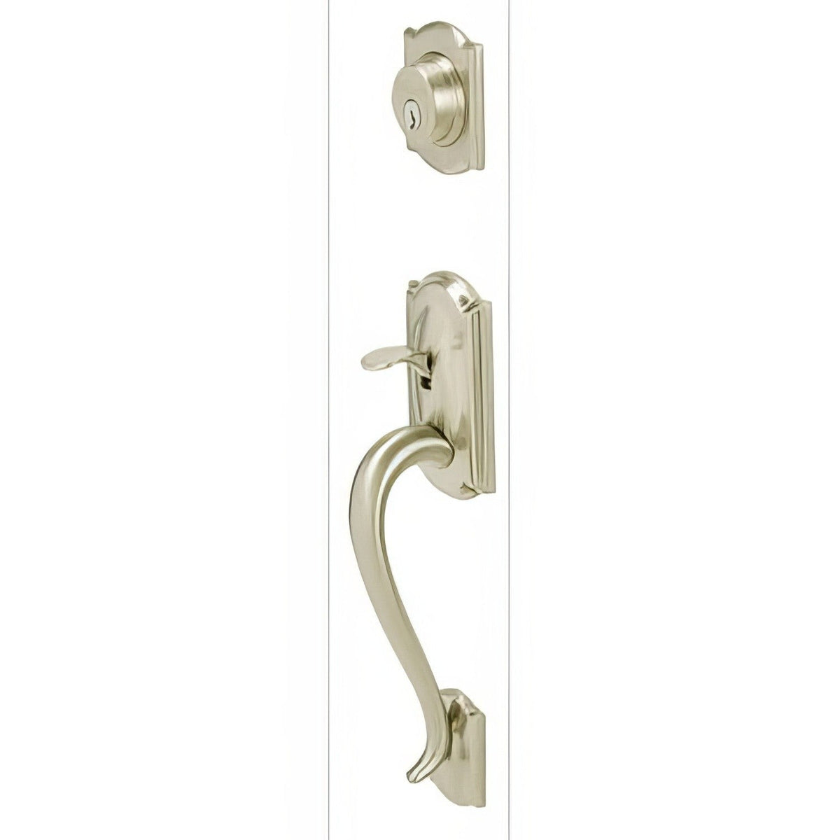 Schlage F62CAM619ORB F62-CAM-ORB F-Series Camelot Double Cylinder Handleset Satin Nickel