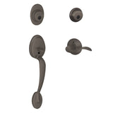 Schlage F62PLY619ACCRH F62-PLY-ACC-RH Plymouth Right Hand Double Cylinder Handleset Satin Nickel